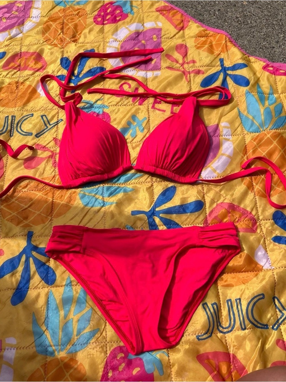 La Blanca coral / Pink Two-Piece Bikini Set top 12 bottom 8 nwot (washed)